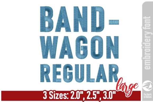 Bandwagon Regular Embroidery Font - L Review