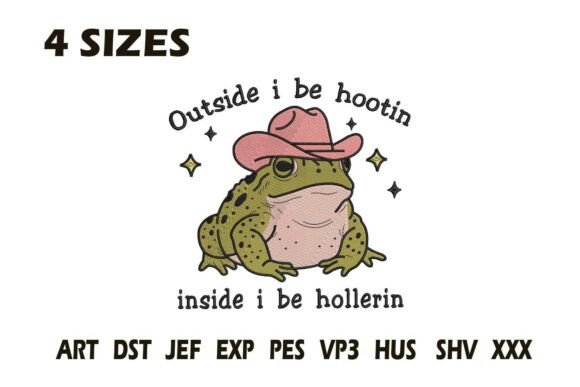 Cowboy Frog Funny Embroidery Design Review
