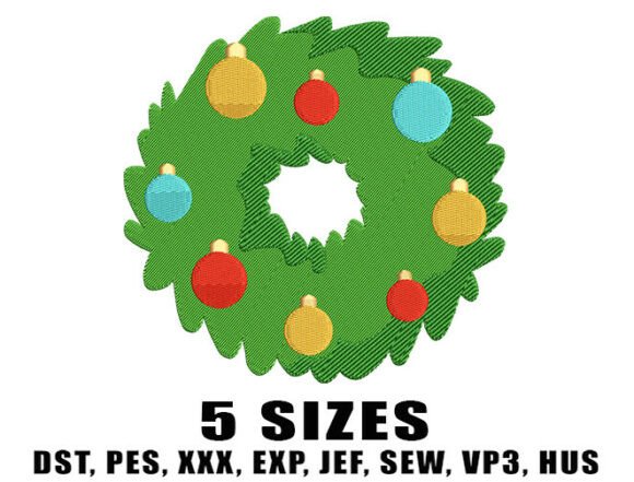 Festive Ball Wreath Embroidery Design Review