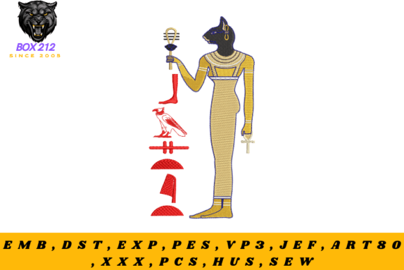 Pharaonic Cat Embroidery Design Review
