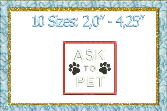 Review: ASK to PET Embroidery Design for Service Dogs