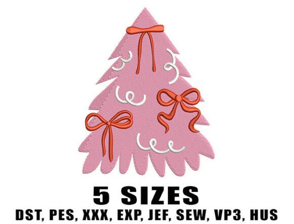 Review: Festive Ribbon Tree Embroidery Design