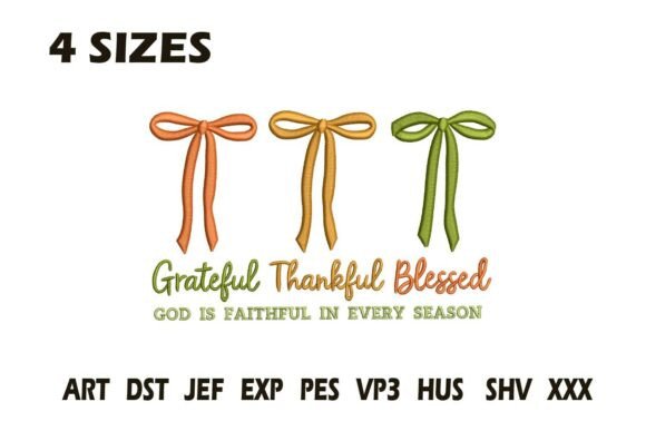 Review: Grateful Thankful Blessed Embroidery Design