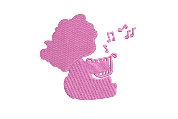 Review: Musical Cupid Playing Harp Embroidery Design
