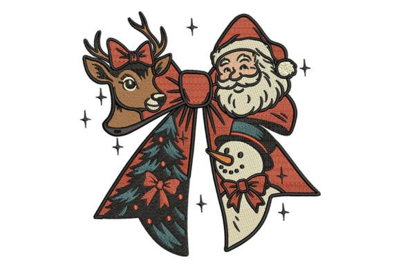 Review: Santa Reindeer Snowman Bow Embroidery