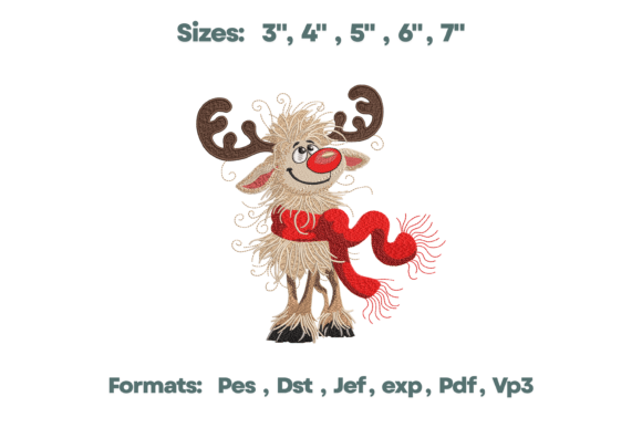 Reviewing Fluffy Reindeer Red Scarf Embroidery