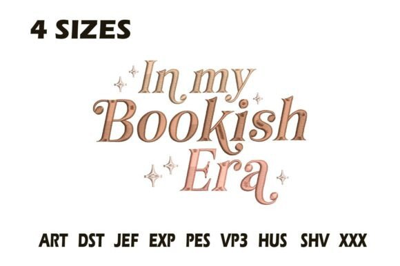 Reviewing In My Bookish Era Embroidery Design
