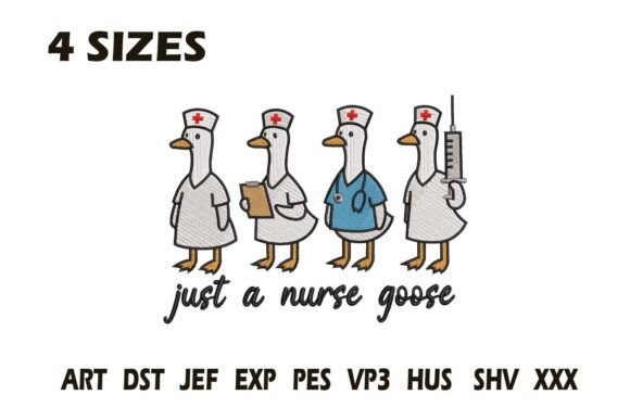 Reviewing Just a Nurse Goose Embroidery for Commercial Use