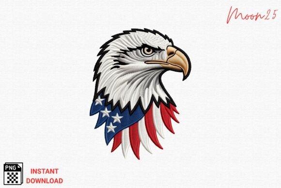 Reviewing the Patriotic Eagle Head Embroidery PNG